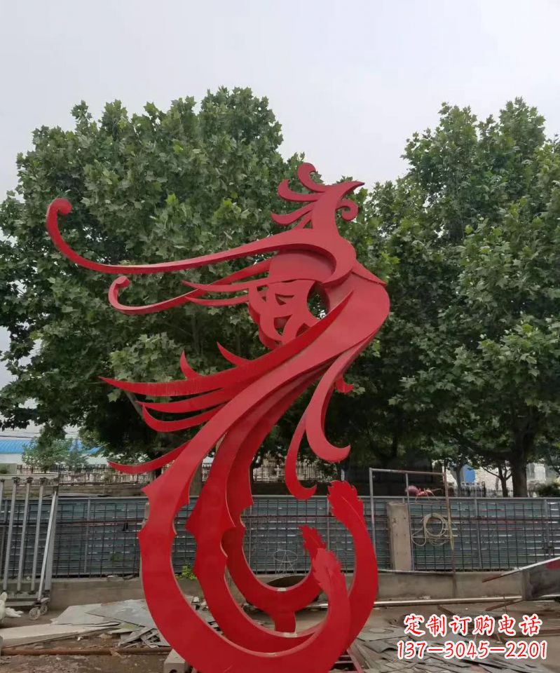徐州产品名称浪漫传情不锈钢凤凰雕塑