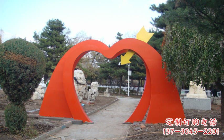 徐州高雅大气的不锈钢拱门雕塑