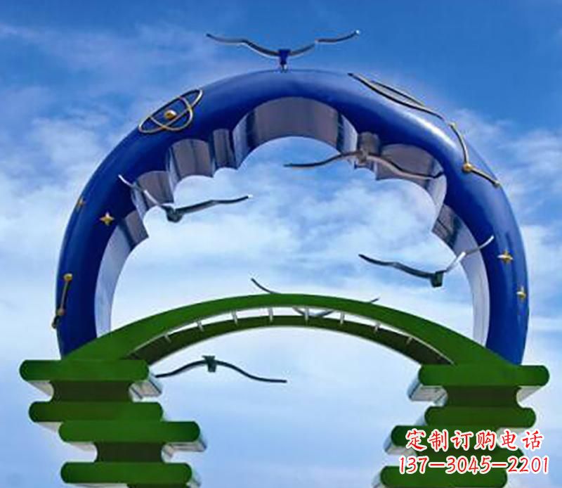 徐州不锈钢帝王拱景观雕塑