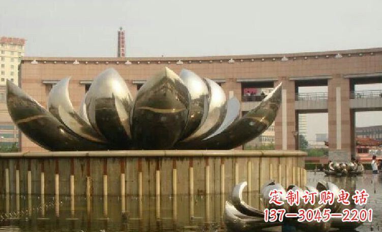徐州廊中领雕塑优质的不锈钢荷花雕塑