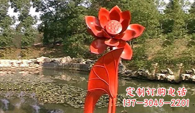 徐州公园不锈钢荷花雕塑