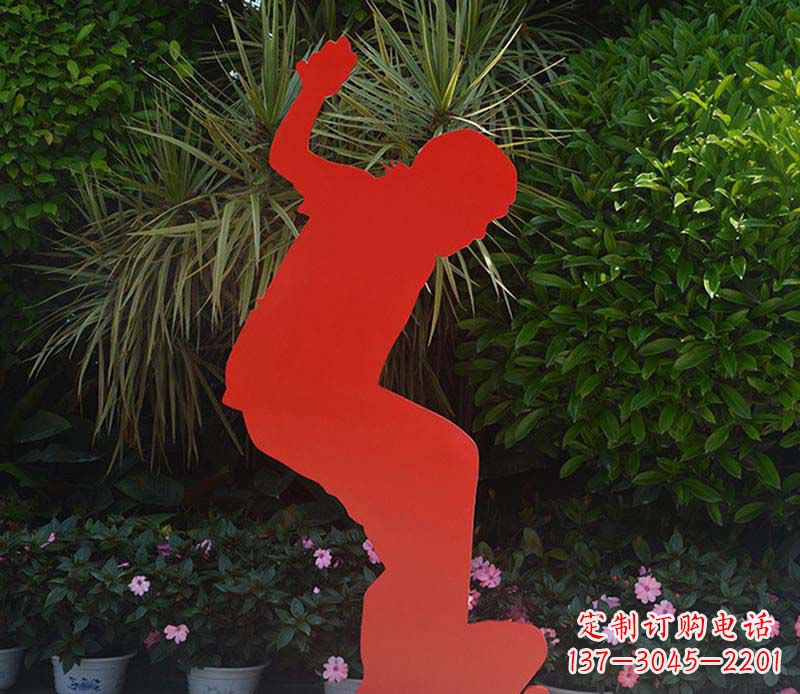 徐州不锈钢男孩滑板雕塑