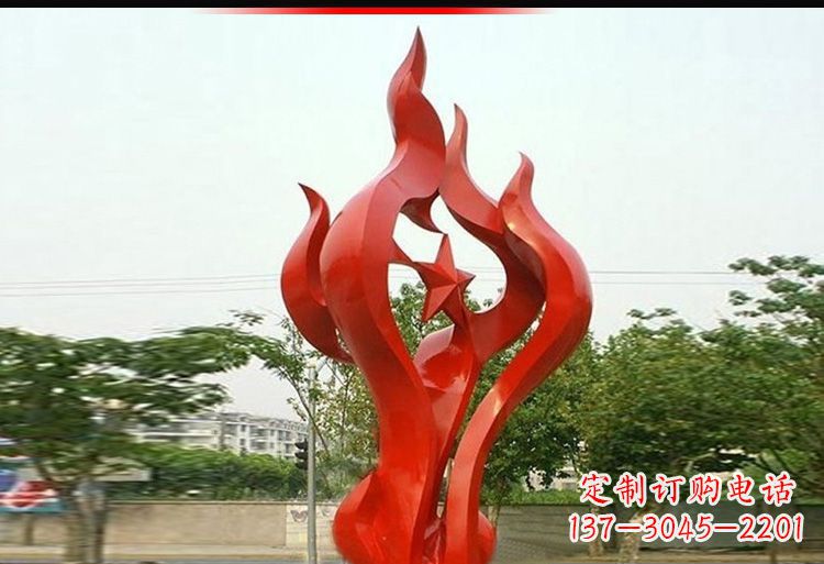 徐州公园不锈钢火炬景观雕塑
