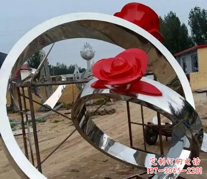 徐州精致的不锈钢戒指雕塑
