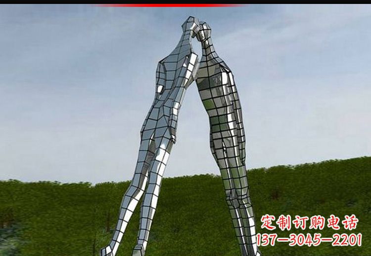 徐州爱的无限,不锈钢情侣人物雕塑