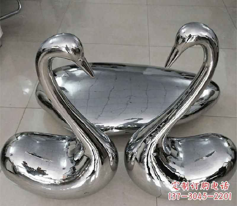 徐州高端定制不锈钢天鹅雕塑