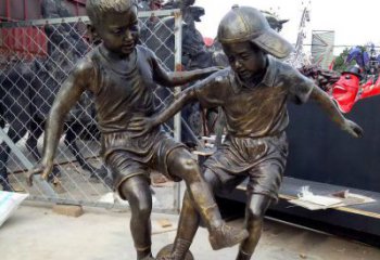 徐州闪耀运动，创意足球铜雕