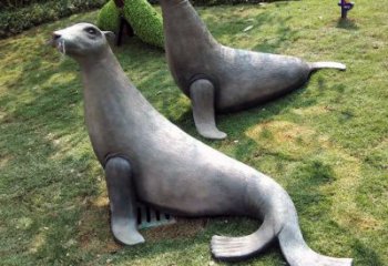 徐州精美玻璃钢海豹雕塑