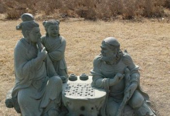 徐州公园八仙下棋小品铜雕