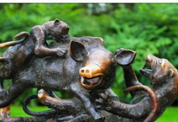 徐州艺术精美的豹子铜雕
