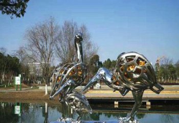 徐州手工制作的可爱丹顶鹤雕塑