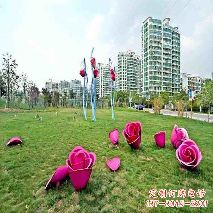 徐州中领雕塑不锈钢玫瑰雕塑