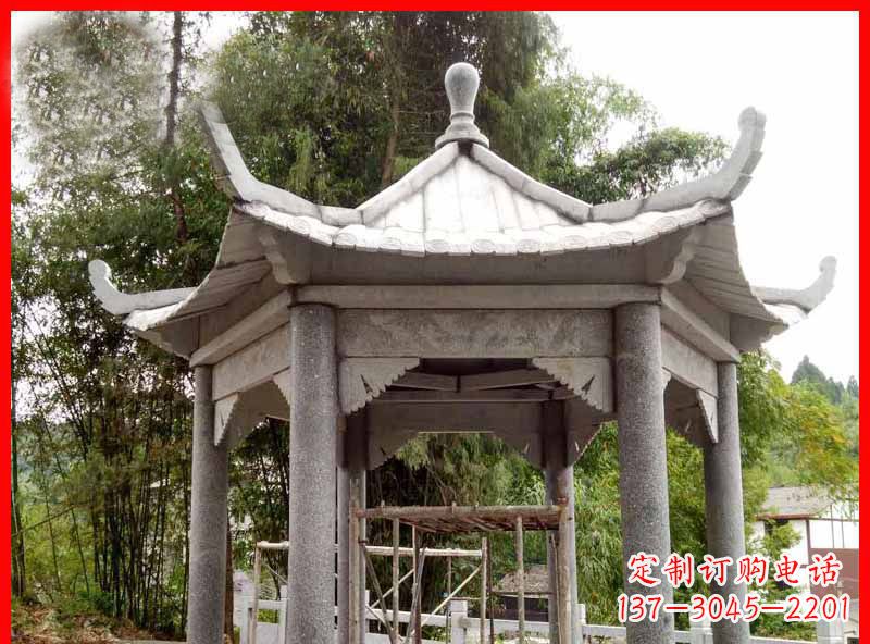 徐州复古公园石凉亭雕塑