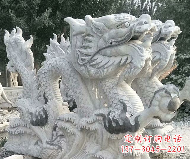 徐州优雅古典大理石生肖龙雕塑