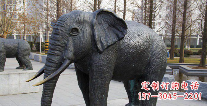 徐州公园大象动物雕塑