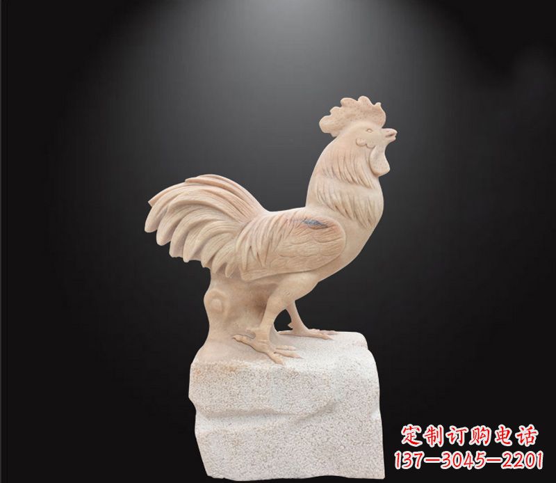 徐州公园动物公鸡石雕