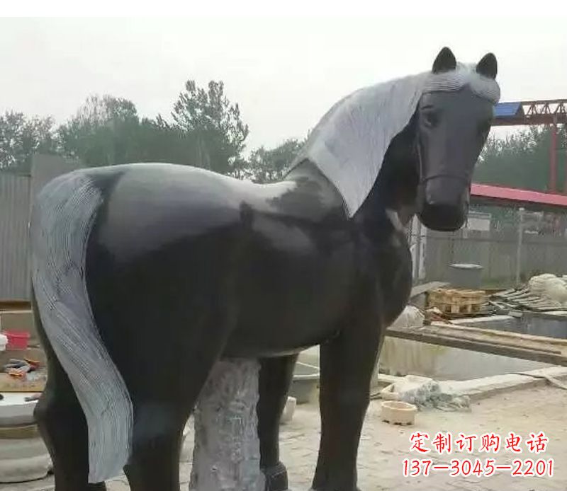 徐州公园动物小马石雕