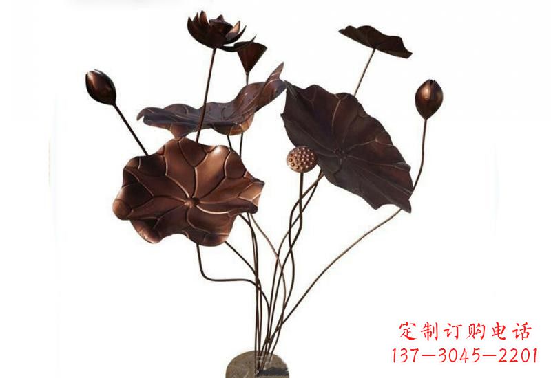 徐州传承经典,锻铜荷花雕塑