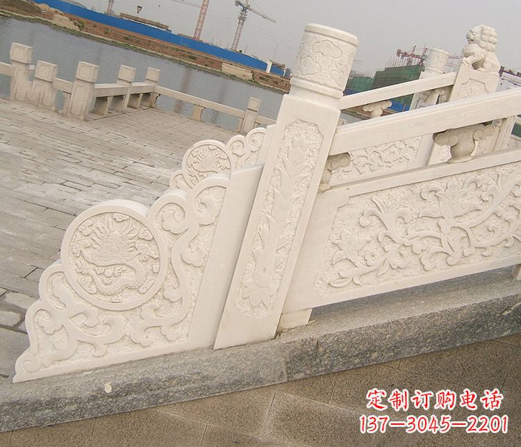 徐州汉白玉精美园林栏板雕塑
