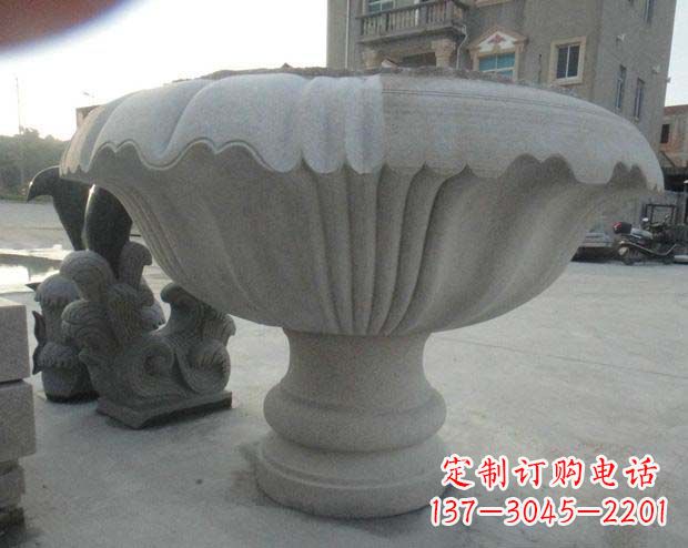徐州高端大理石花盆雕塑