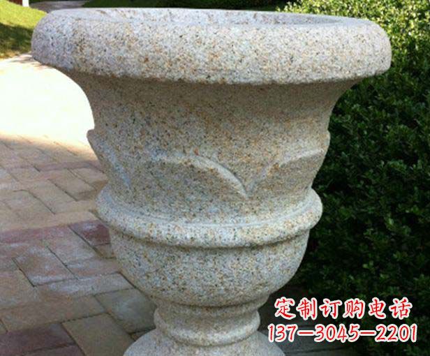 徐州公园景观大理石花盆石雕_2