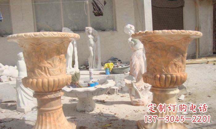 徐州红花盆石雕艺术雕塑