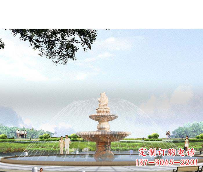 徐州精美玉鲤鱼雕塑 精良景观装置