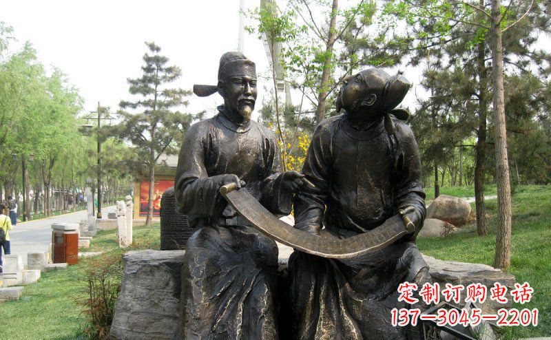 徐州传承经典,定制古典唐代人物小品铜雕