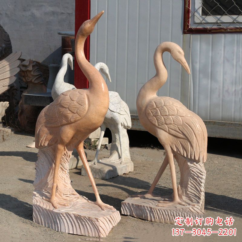 徐州精美雕刻仙鹤景观石雕