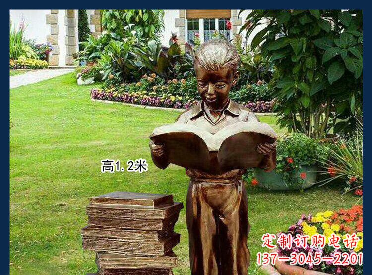 徐州西方美女看书人物铜雕塑