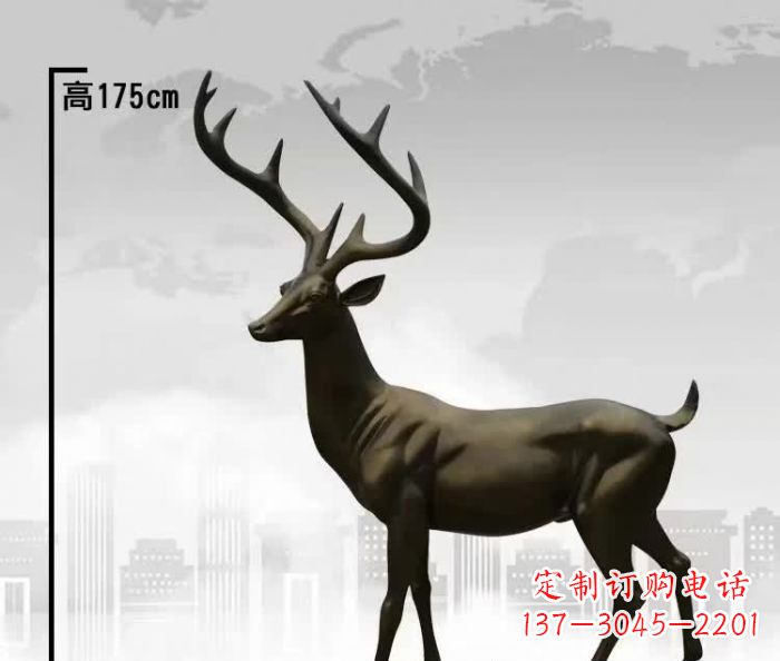 徐州公园小鹿铜雕