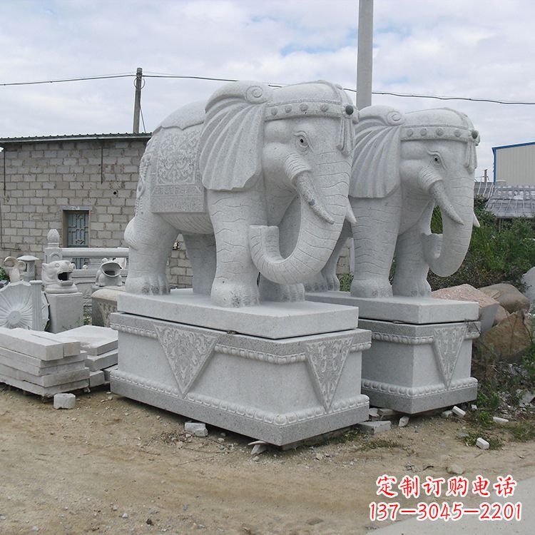 徐州古典大象石雕--融入古典文化的精美艺术品