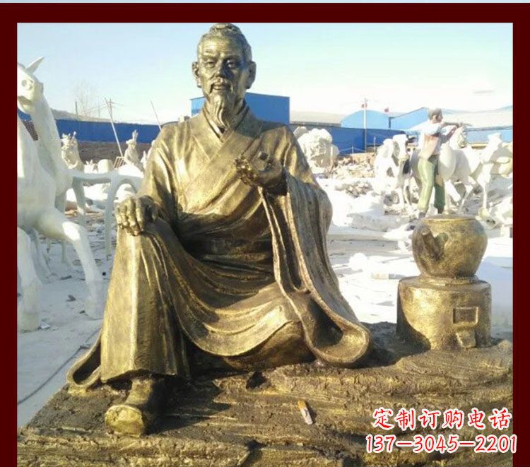 徐州张仲景雕塑——杰出古代名人熬中药的传奇