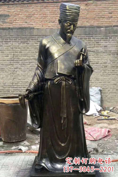 徐州中国古典名医李时珍铜雕塑
