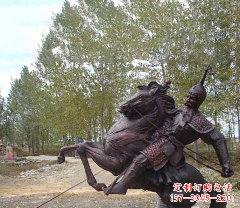 徐州古典风格骑马人物雕塑