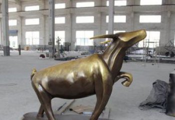 徐州铜制华丽小牛动物雕塑