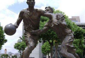 徐州公园打篮球人物铜雕222