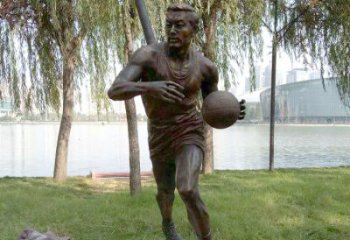 徐州公园打篮球人物铜雕塑