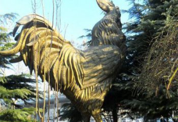 徐州艺术级公鸡大型铜雕
