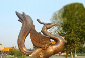 徐州纯铜铸造的四灵之朱雀雕塑