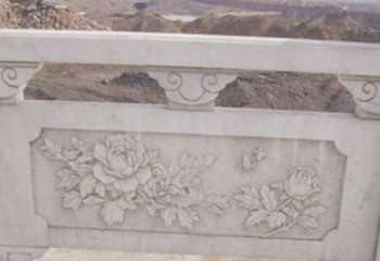 徐州牡丹花浮雕石栏板景观雕塑