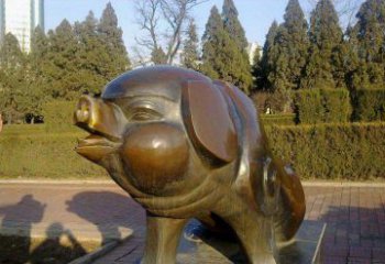 徐州定制公园猪铜雕