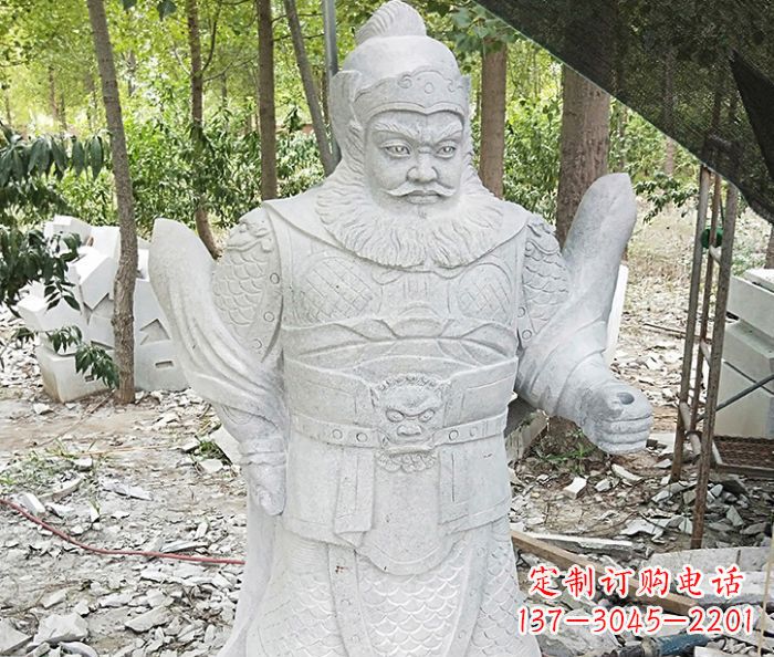 徐州精美古典关公石雕