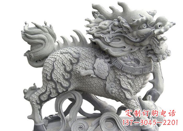 徐州中领雕塑|精美古典麒麟雕塑