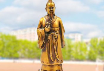 徐州古代神医纯铜扁鹊雕像