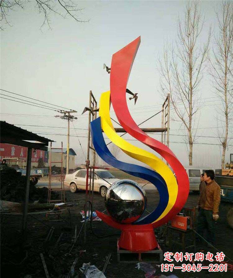徐州不锈钢彩色凤凰雕塑