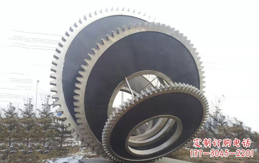 徐州大型不锈钢齿轮雕塑
