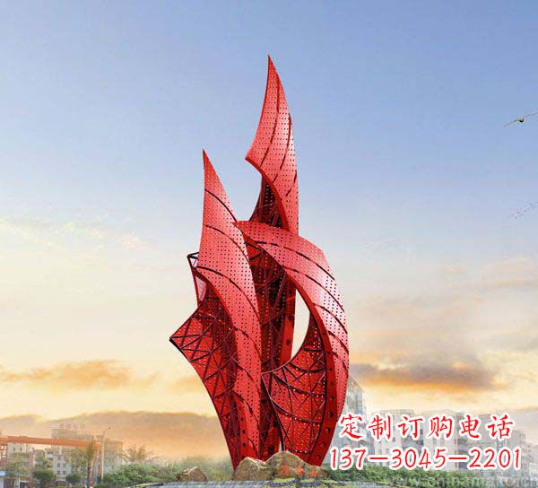 徐州不锈钢抽象船帆雕塑