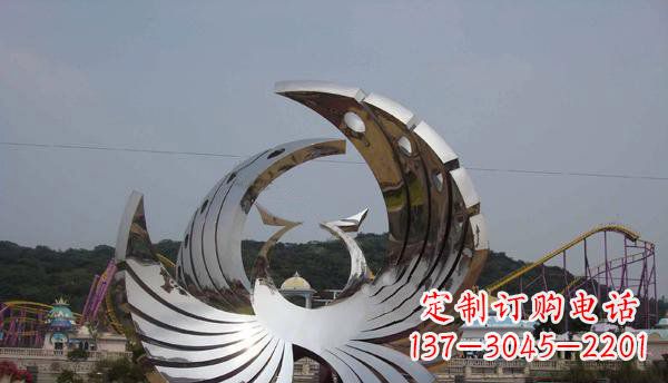 徐州广场不锈钢抽象凤凰雕塑 (2)