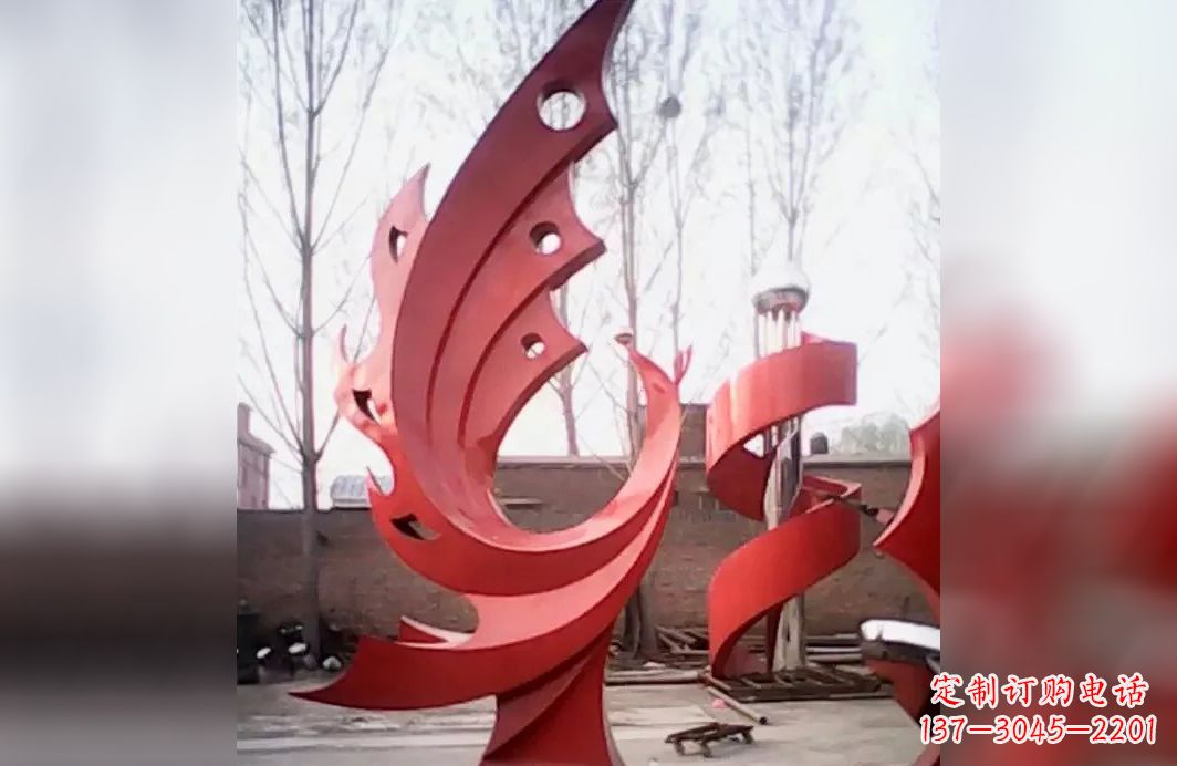 徐州广场不锈钢抽象凤凰雕塑